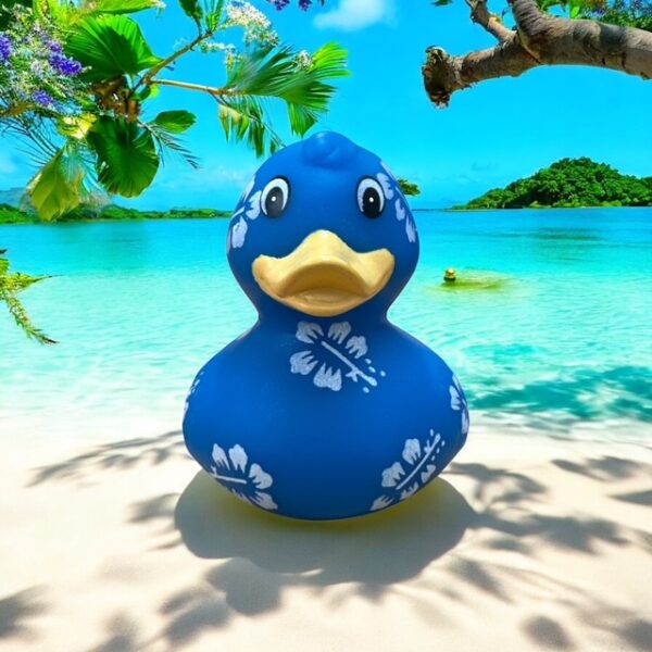 Pretty Blue Rubber Duck