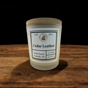Cedar Leather 8 oz Soy Candle