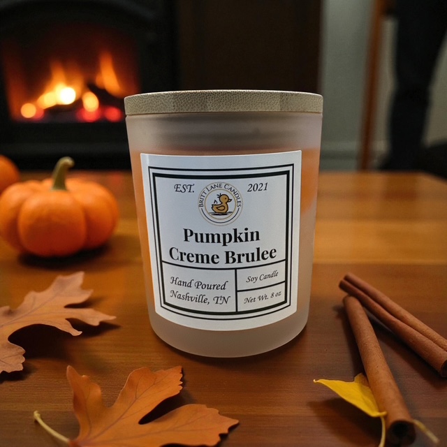 Pumpkin Crème Brûlée 8 oz Candle
