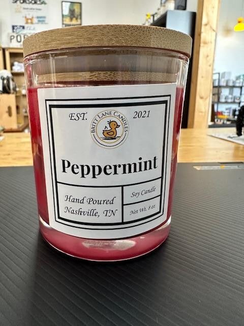 Peppermint 8 oz Soy Candle